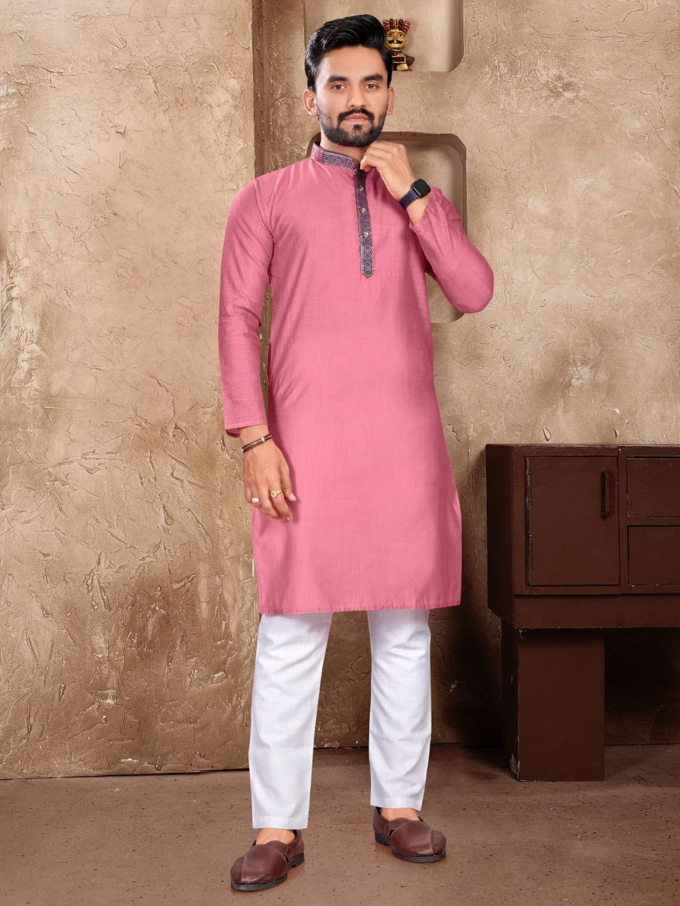 Elegant Linen Silk Kurta Pajama for Men – Perfect for Weddings, Parties & Festive Wear
