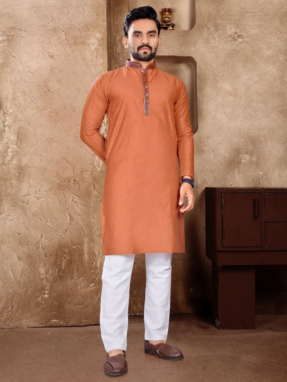 Elegant Linen Silk Kurta Pajama for Men – Perfect for Weddings, Parties & Festive Wear