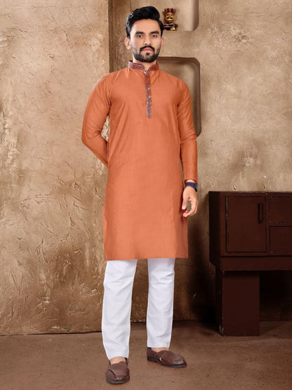 Elegant Linen Silk Kurta Pajama for Men – Perfect for Weddings, Parties & Festive Wear