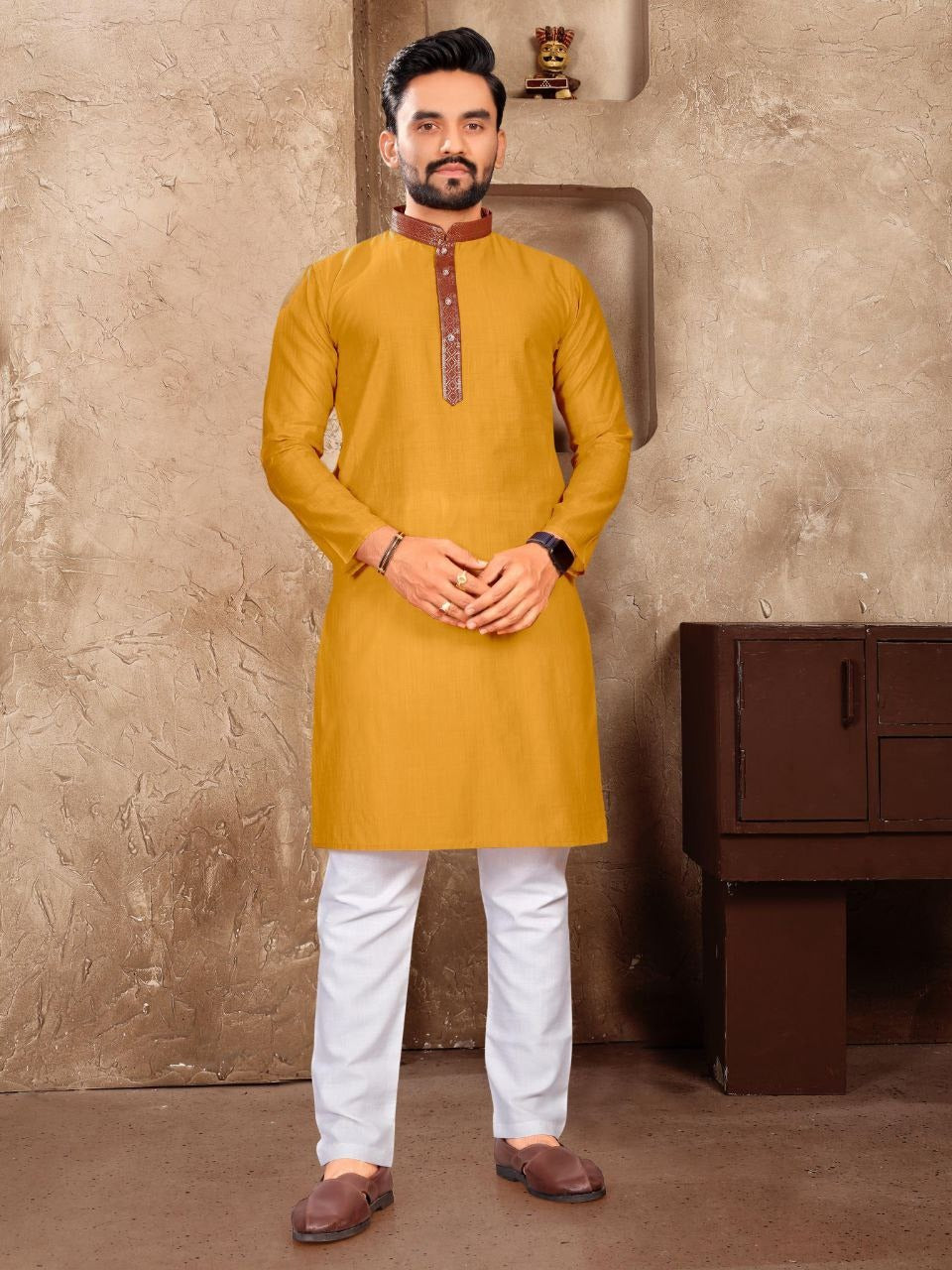 Elegant Linen Silk Kurta Pajama for Men – Perfect for Weddings, Parties & Festive Wear