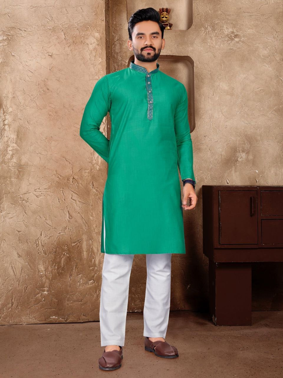 Elegant Linen Silk Kurta Pajama for Men – Perfect for Weddings, Parties & Festive Wear