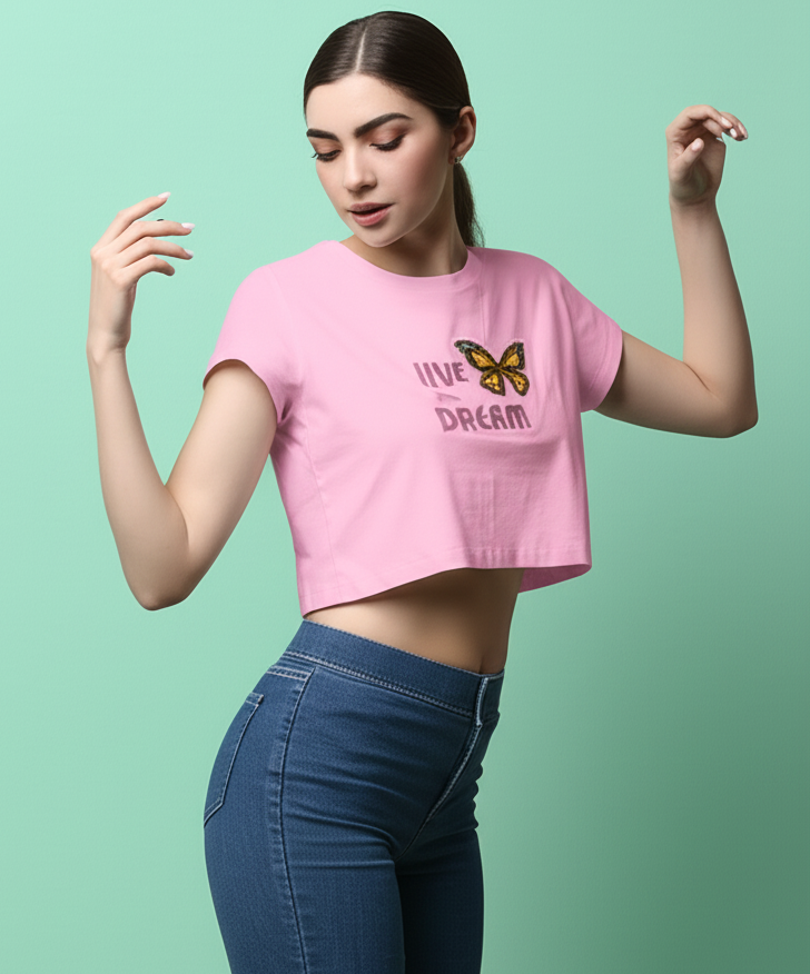 Dreamy Butterfly Crop Top